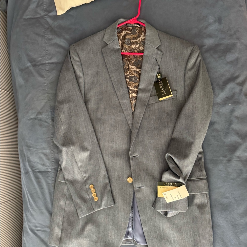 Ralph Lauren Heathered Blue Men's Blazer 42L